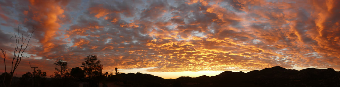 San Diego County mountain sunset in Ramona. Copyright Permasystems. 